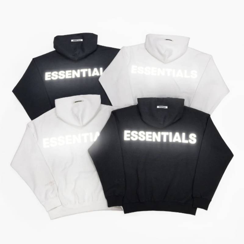 Fear Of God Essentials Reflective Letter Hoodie - Essentials Clothing